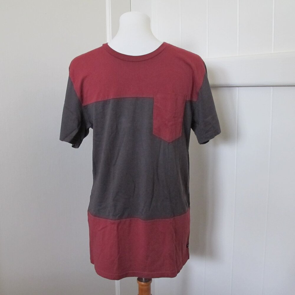 Tavik | Maroon and Gray Color Block Tee